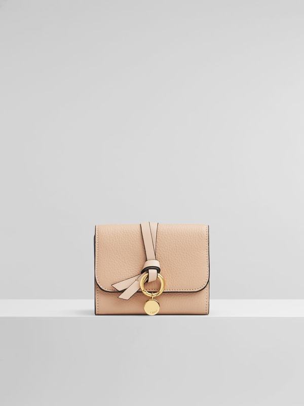 Chloé Carteras Mujer Alphabet Beige Calfskin RAWV63412